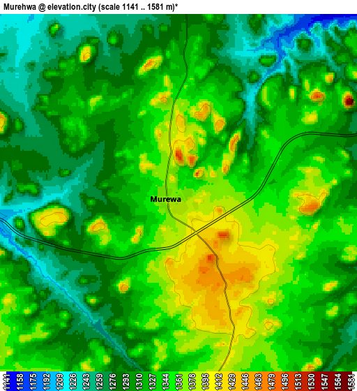 Zoom OUT 2x Murehwa, Zimbabwe elevation map