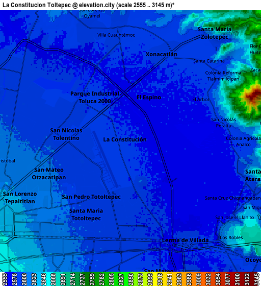 Zoom OUT 2x La Constitución Toltepec, Mexico elevation map