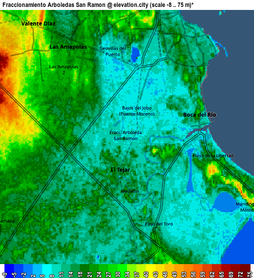 Zoom OUT 2x Fraccionamiento Arboledas San Ramón, Mexico elevation map