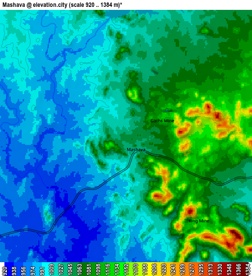 Zoom OUT 2x Mashava, Zimbabwe elevation map