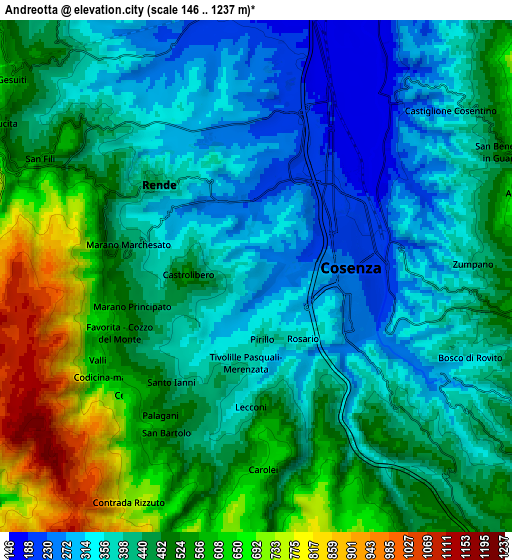 Zoom OUT 2x Andreotta, Italy elevation map