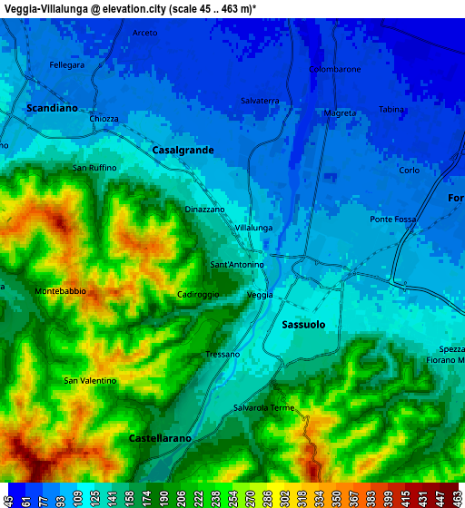 Zoom OUT 2x Veggia-Villalunga, Italy elevation map