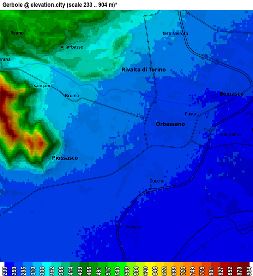 Zoom OUT 2x Gerbole, Italy elevation map