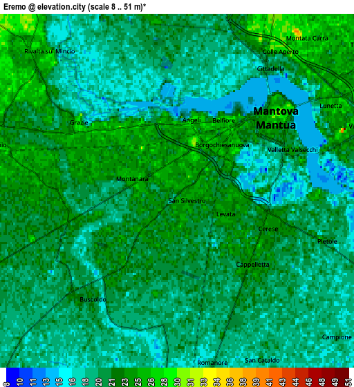 Zoom OUT 2x Eremo, Italy elevation map