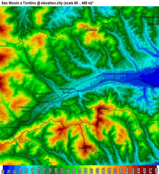 Zoom OUT 2x San Nicolò a Tordino, Italy elevation map