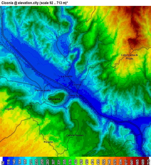 Zoom OUT 2x Ciconia, Italy elevation map