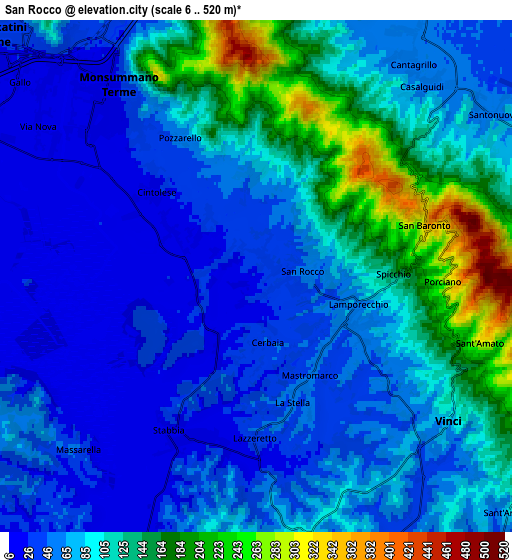 Zoom OUT 2x San Rocco, Italy elevation map