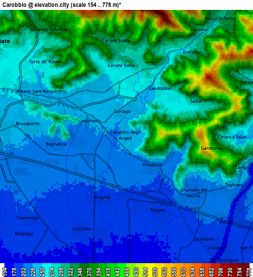 Zoom OUT 2x Carobbio, Italy elevation map