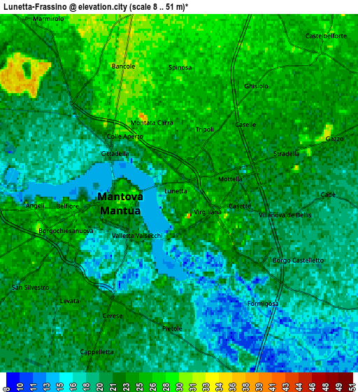 Zoom OUT 2x Lunetta-Frassino, Italy elevation map