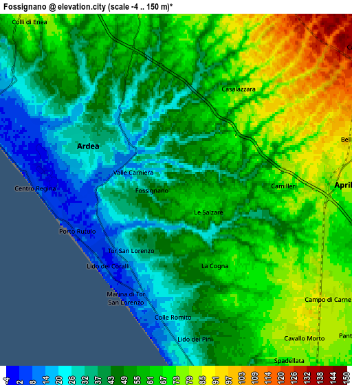 Zoom OUT 2x Fossignano, Italy elevation map