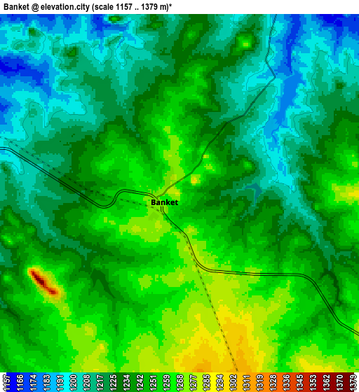 Zoom OUT 2x Banket, Zimbabwe elevation map