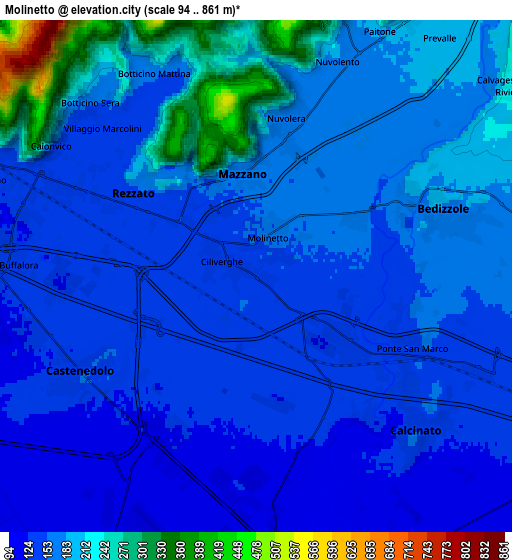 Zoom OUT 2x Molinetto, Italy elevation map