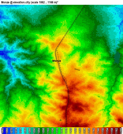 Zoom OUT 2x Monze, Zambia elevation map