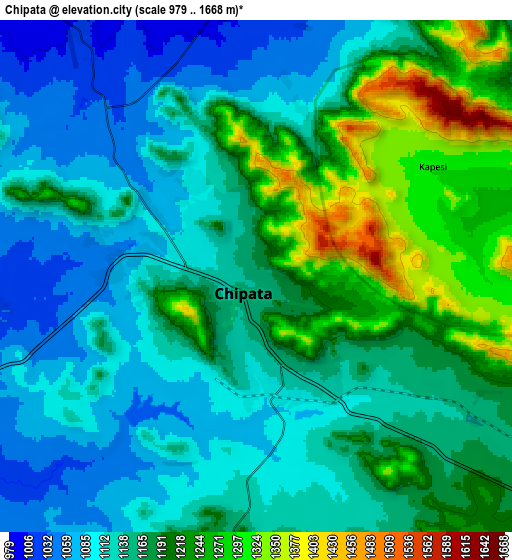 Zoom OUT 2x Chipata, Zambia elevation map