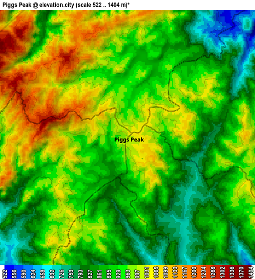 Zoom OUT 2x Piggs Peak, Eswatini elevation map