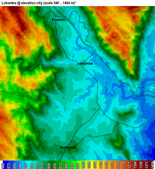 Zoom OUT 2x Lobamba, Eswatini elevation map