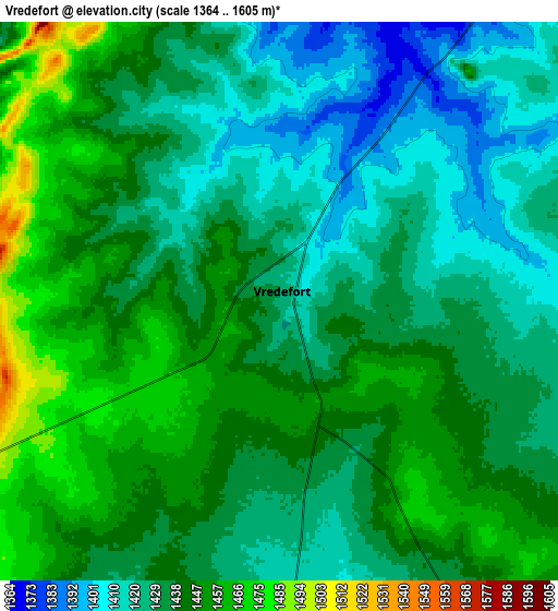 Zoom OUT 2x Vredefort, South Africa elevation map