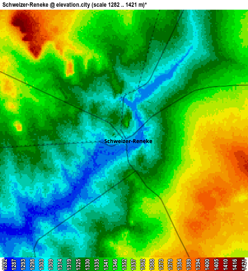 Zoom OUT 2x Schweizer-Reneke, South Africa elevation map