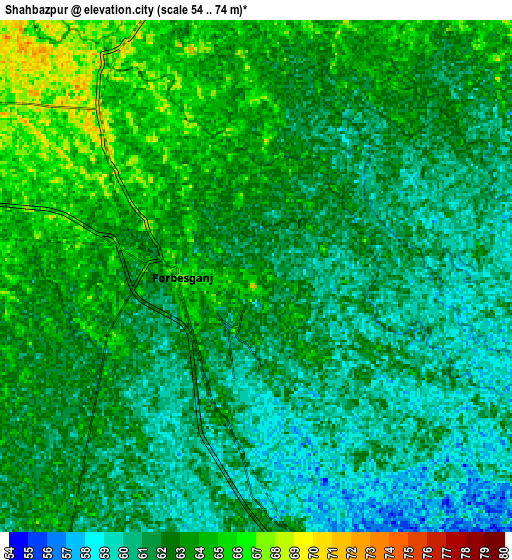 Zoom OUT 2x Shahbazpur, India elevation map