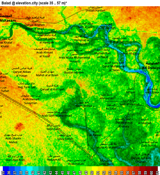 Zoom OUT 2x Balad, Iraq elevation map