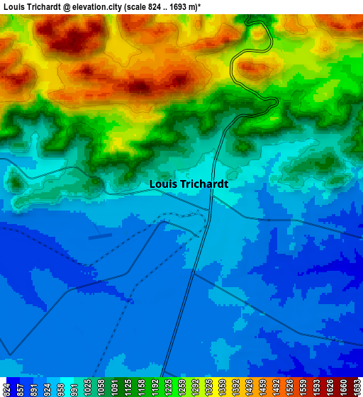 Zoom OUT 2x Louis Trichardt, South Africa elevation map