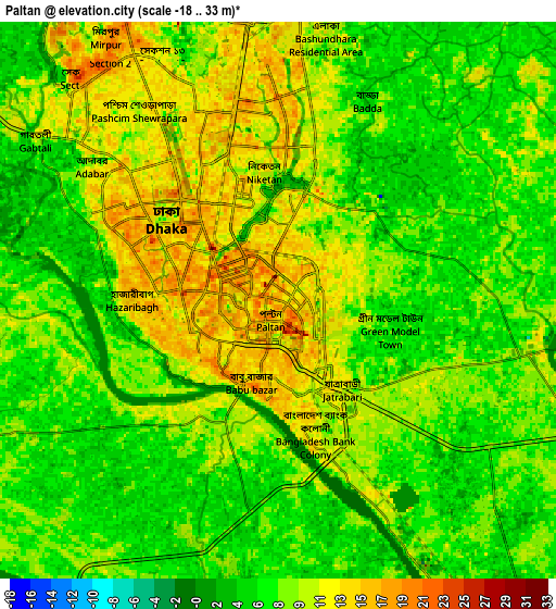Zoom OUT 2x Paltan, Bangladesh elevation map