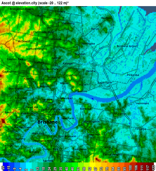 Zoom OUT 2x Ascot, Australia elevation map