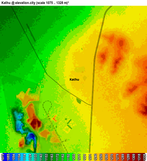 Zoom OUT 2x Kathu, South Africa elevation map