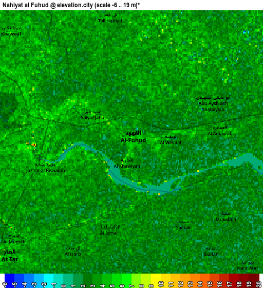 Zoom OUT 2x Nāḩiyat al Fuhūd, Iraq elevation map