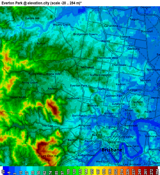 Zoom OUT 2x Everton Park, Australia elevation map