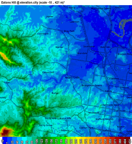 Zoom OUT 2x Eatons Hill, Australia elevation map