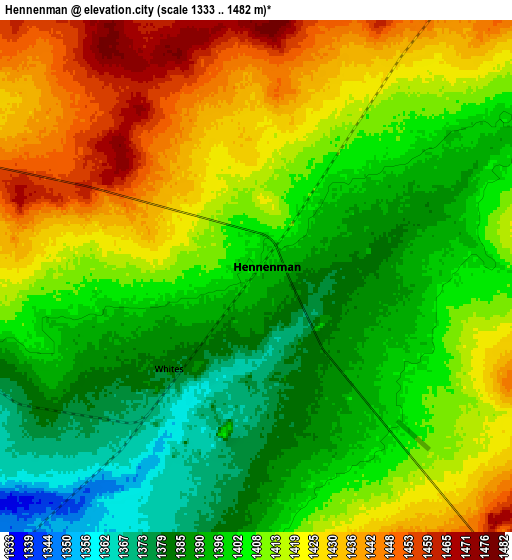 Zoom OUT 2x Hennenman, South Africa elevation map