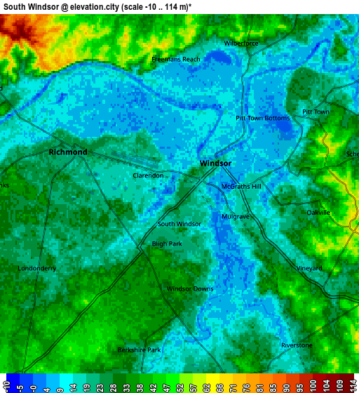 Zoom OUT 2x South Windsor, Australia elevation map