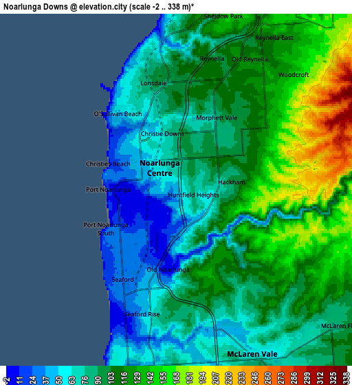 Zoom OUT 2x Noarlunga Downs, Australia elevation map