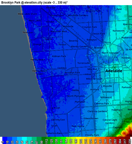 Zoom OUT 2x Brooklyn Park, Australia elevation map