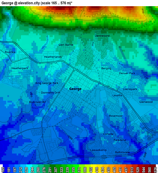 George elevation map