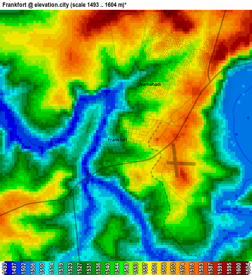 Frankfort elevation map