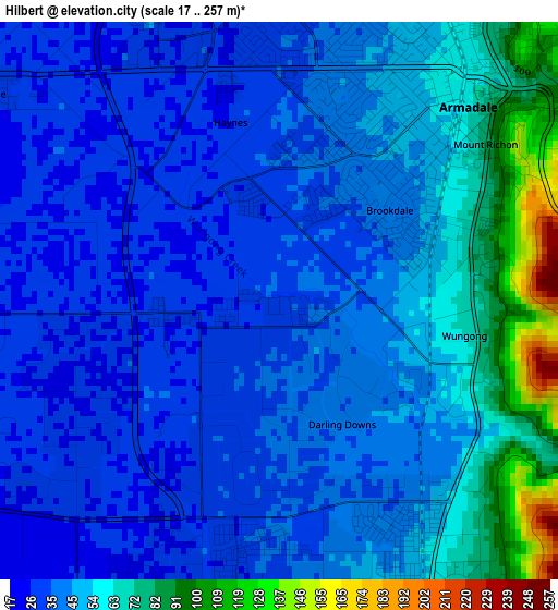 Hilbert elevation map