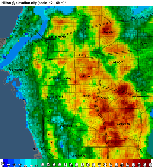 Hilton elevation map