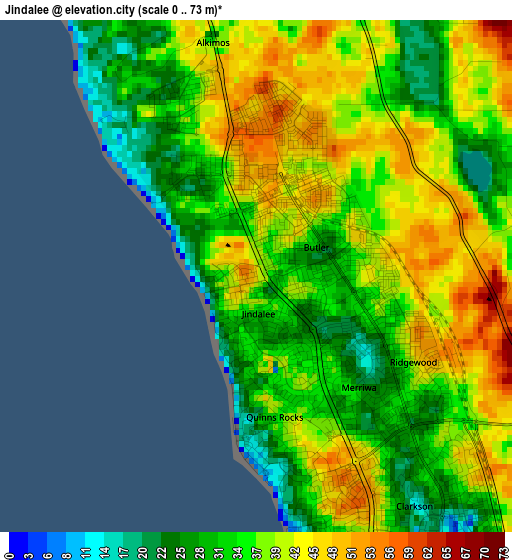Jindalee elevation map