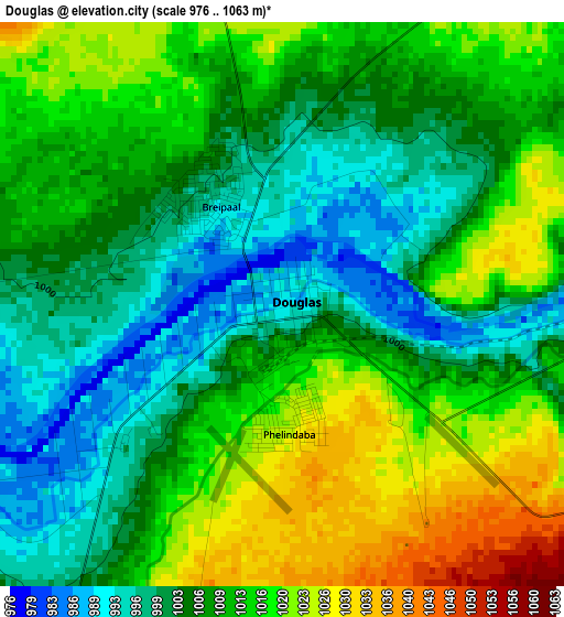 Douglas elevation map