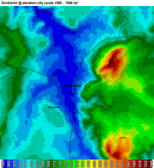 Dordrecht elevation map