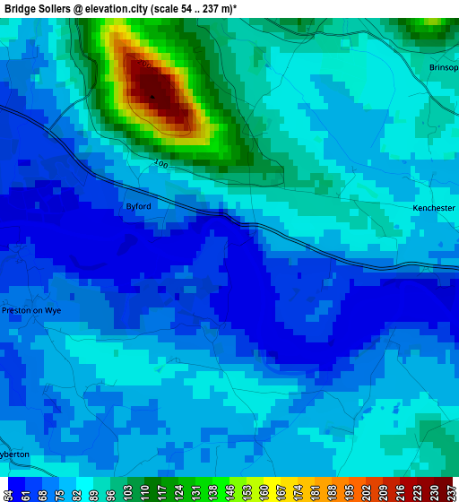 Bridge Sollers elevation map