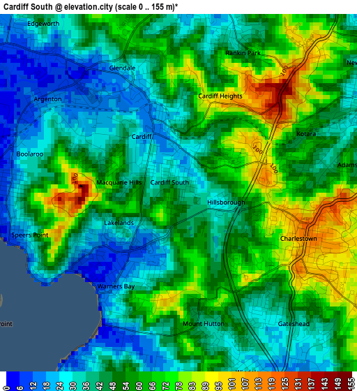 Cardiff South elevation map