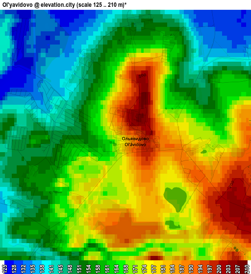 Ol'yavidovo elevation map