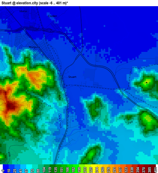 Stuart elevation map