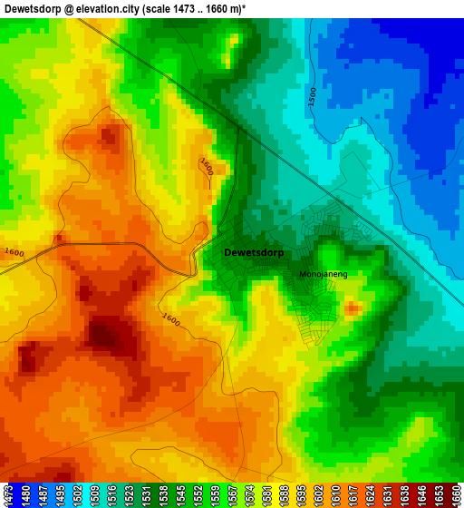 Dewetsdorp elevation map