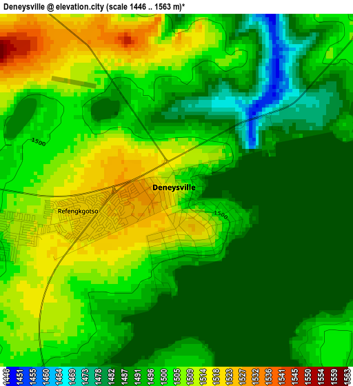 Deneysville elevation map