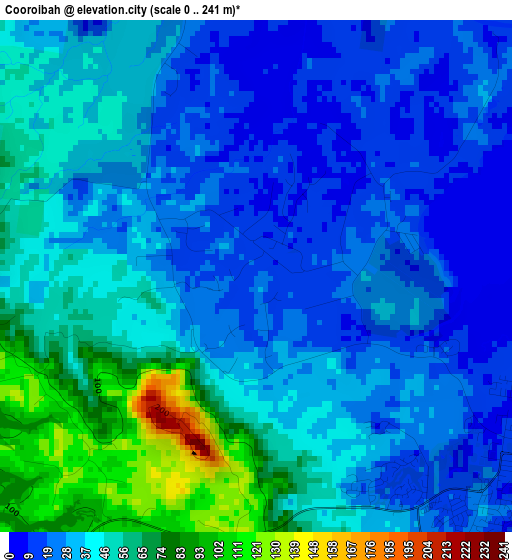 Cooroibah elevation map