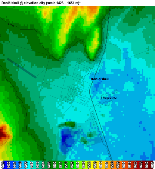 Daniëlskuil elevation map